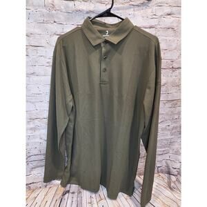 Green Joymasar Mens Long Sleeve Collared Shirt Size XL